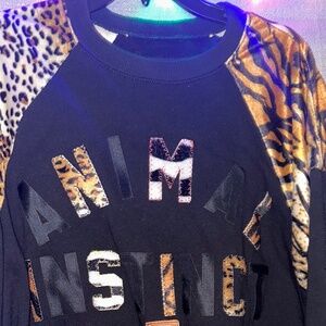 Animal Instinct Black Sweatshirt